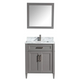 Vanity Art - Hudson 30" Single Sink Bathroom Vanity Set with Sink and Mirror (Carrara Marble Top)