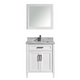 Vanity Art - Hudson 30" Single Sink Bathroom Vanity Set with Sink and Mirror (Carrara Marble Top)