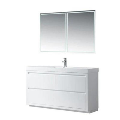 Vanity Art - Malibu 48" Freestanding Double Sink Bathroom Vanity