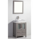 Bristol 24" Single Vessel Sink Bathroom Vanity Set with Sink and Mirror