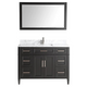Vanity Art - Hudson 60" Single Sink Bathroom Vanity Set with Sink and Mirror (Carrara Marble Top)