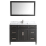 Vanity Art - Hudson 60" Single Sink Bathroom Vanity Set with Sink and Mirror (Carrara Marble Top)