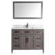 Vanity Art - Hudson 60" Single Sink Bathroom Vanity Set with Sink and Mirror (Carrara Marble Top)