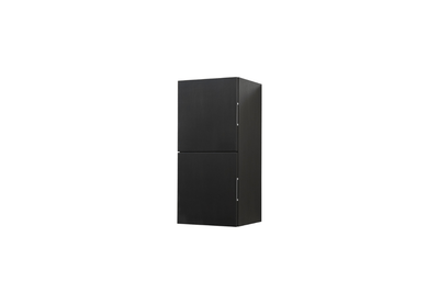 Bliss 12″ Wide by 28″ High Linen Side Cabinet With Two Doors in Black Wood Finish
