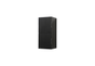 Bliss 12″ Wide by 28″ High Linen Side Cabinet With Two Doors in Black Wood Finish