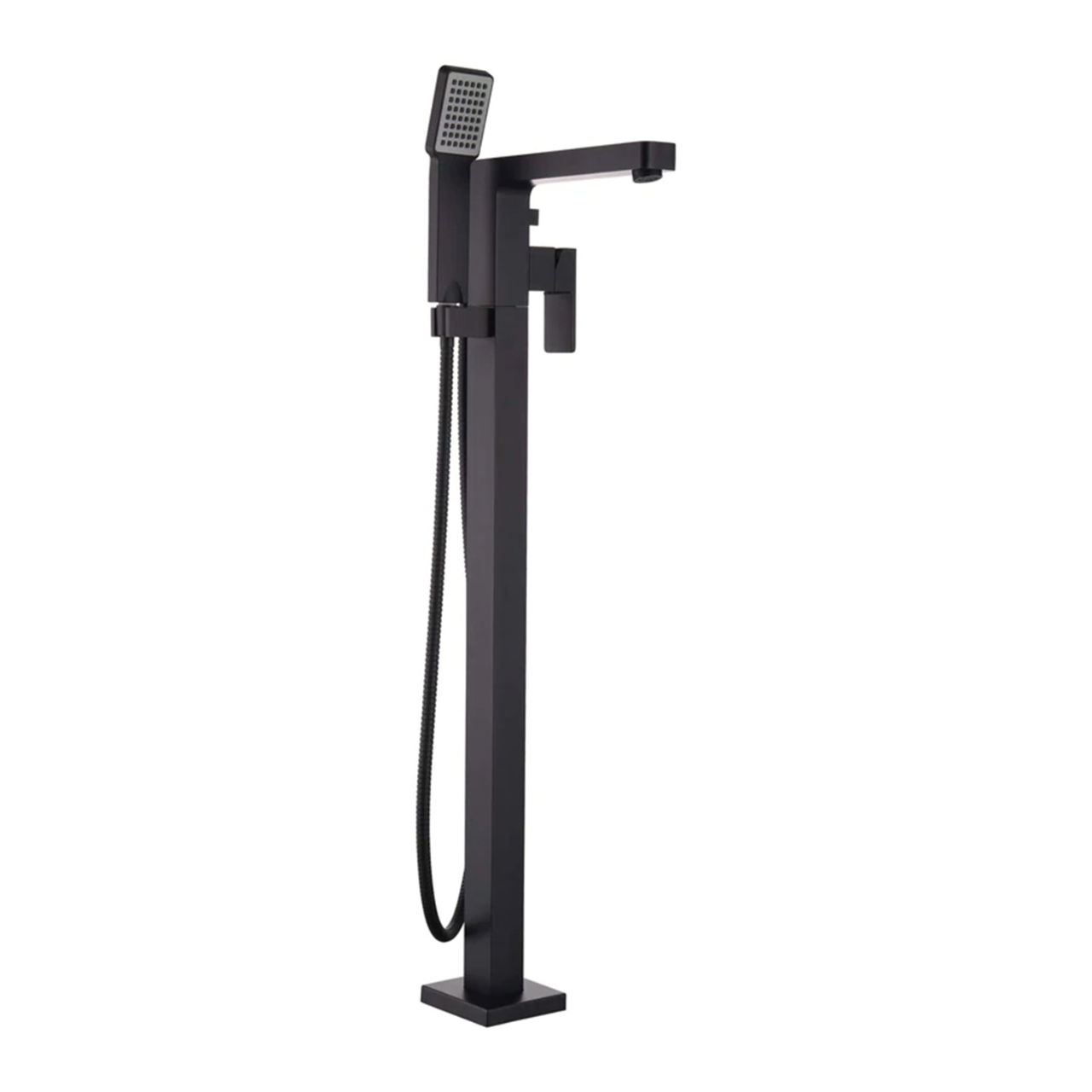 Matte Black Square Free Standing Bath Tub Faucet