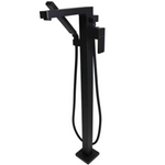 Graphite Black Square Free Standing Bath Tub Faucet