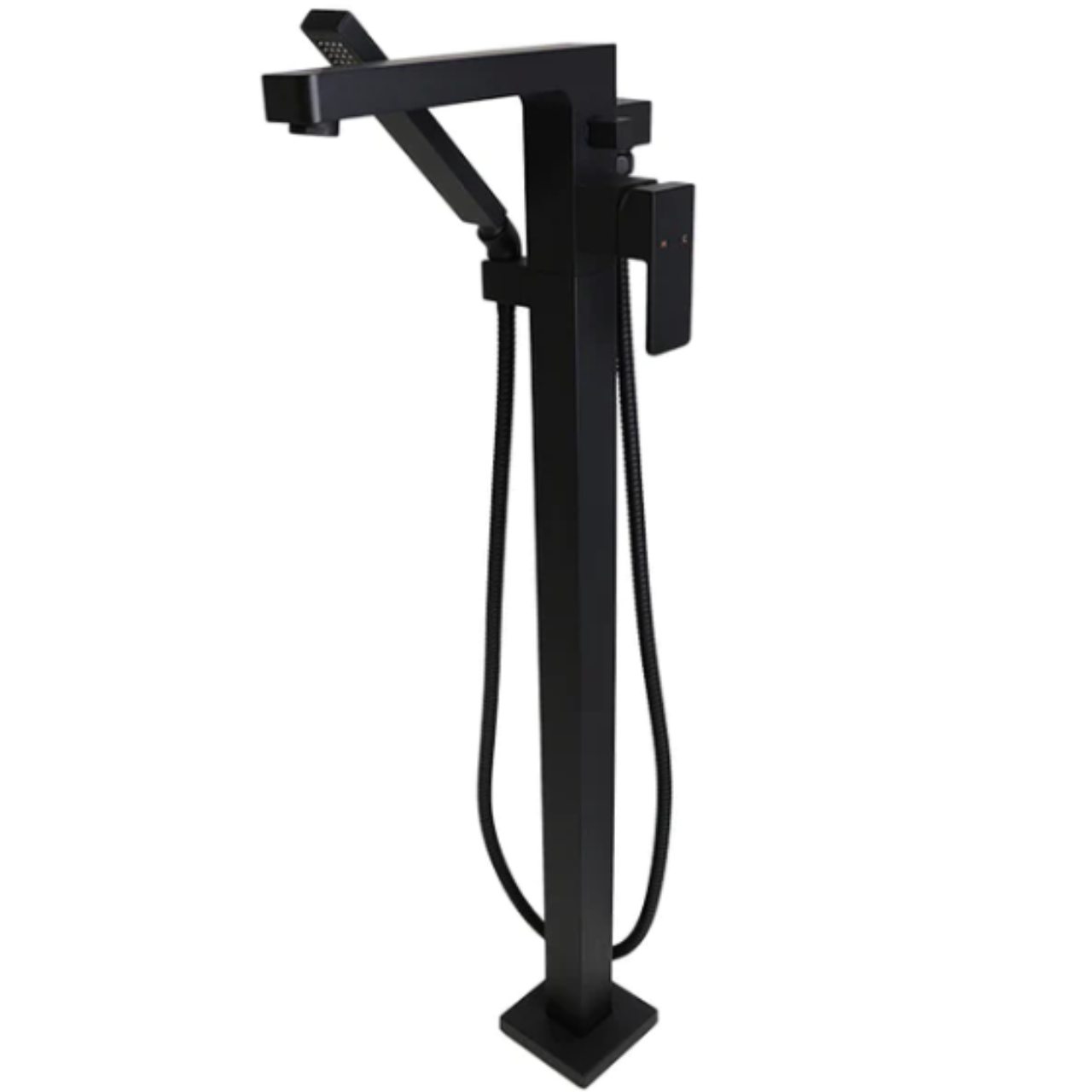 Graphite Black Square Free Standing Bath Tub Faucet