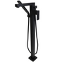 Graphite Black Square Free Standing Bath Tub Faucet