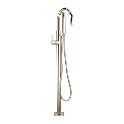 Brushed Nickel Goose Neck Soaker Tub Filler