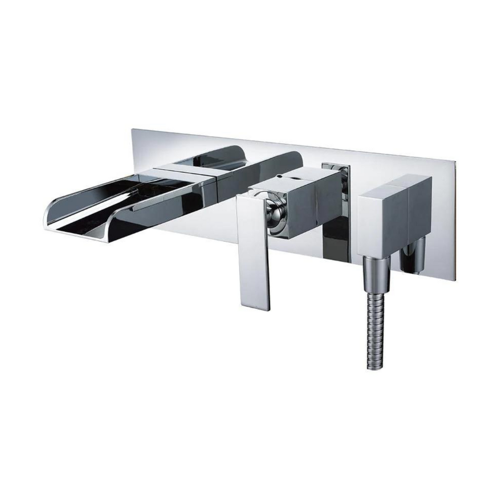 Serena Wall Mounted Waterfall Bathtub Faucet With Handshower