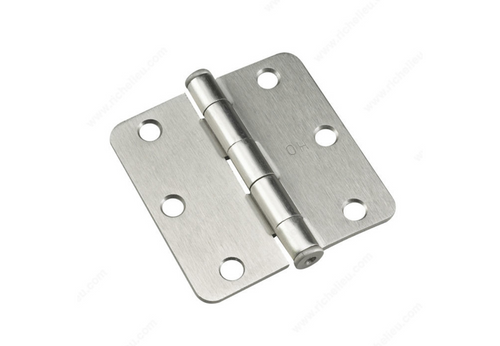 3" Hinges - Brushed Nickel Round Radius 1/4" - 2pc per pack