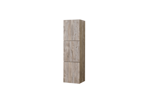 Bliss 18″ Wide by 59″ High Linen Side Cabinet With Three Doors in Nature Wood Finish