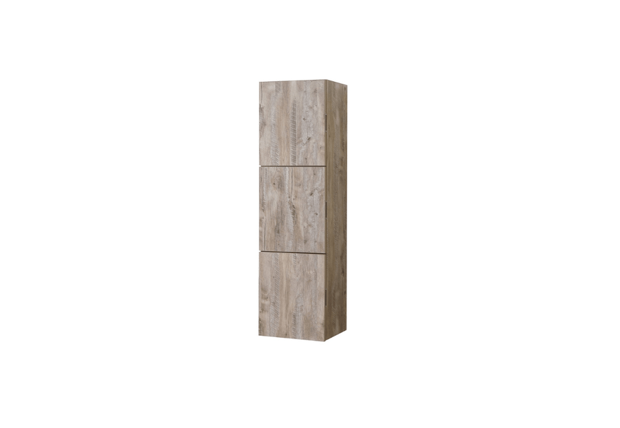 Bliss 18″ Wide by 59″ High Linen Side Cabinet With Three Doors in Nature Wood Finish