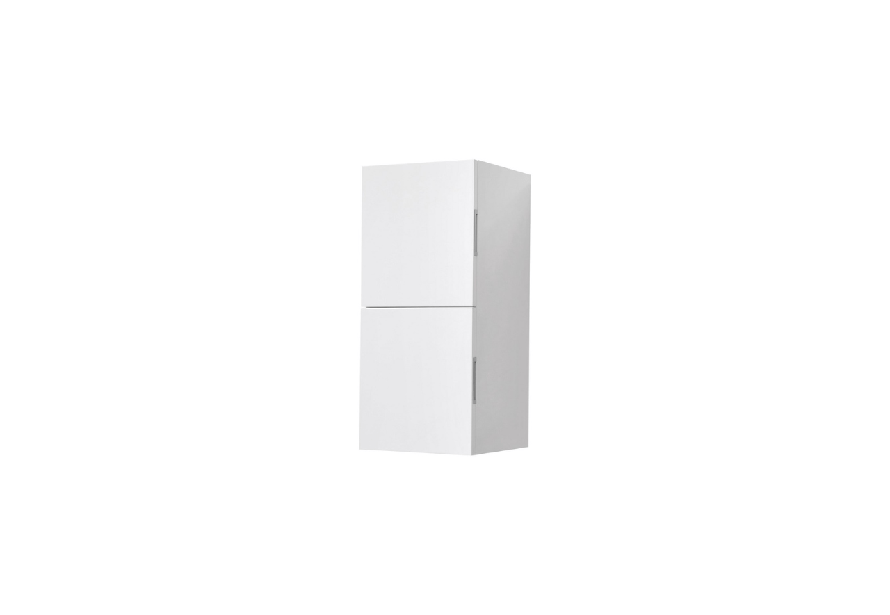 Bliss 12″ Wide by 28″ High Linen Side Cabinet With Two Doors in Gloss White Finish