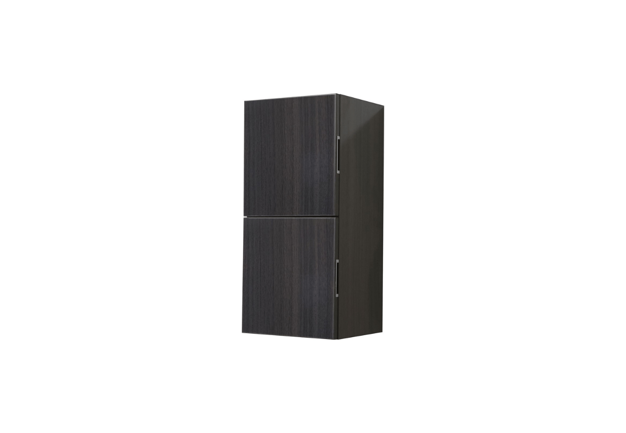 Bliss 12ā³ Wide by 28ā³ High Linen Side Cabinet With Two Doors in Gray Oak Finish