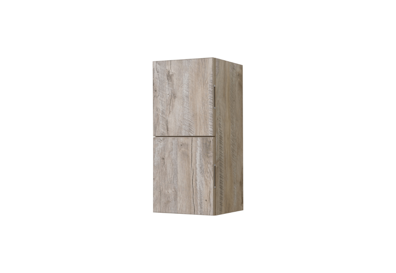 Bliss 12″ Wide by 28″ High Linen Side Cabinet With Two Doors in Walnut Finish