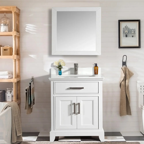 Vanity Art – Noble 30″ Single Sink Bathroom Vanity Set with Sink and Mirror