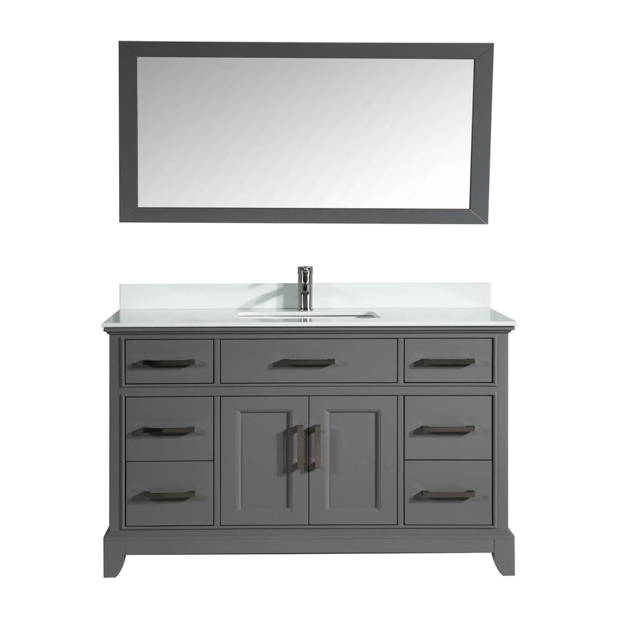 Vanity Art - Noble 60" Single Sink Bathroom Vanity Set with Sink and Mirror