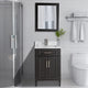 Vanity Art - Hudson 24" Single Sink Bathroom Vanity Set with Sink and Mirror (Carrara Marble Top)