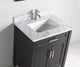 Vanity Art - Hudson 24" Single Sink Bathroom Vanity Set with Sink and Mirror (Carrara Marble Top)