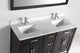 Vanity Art - Hudson 72" Double Sink Bathroom Vanity Set with Sink and Mirrors (Carrara Marble Top)
