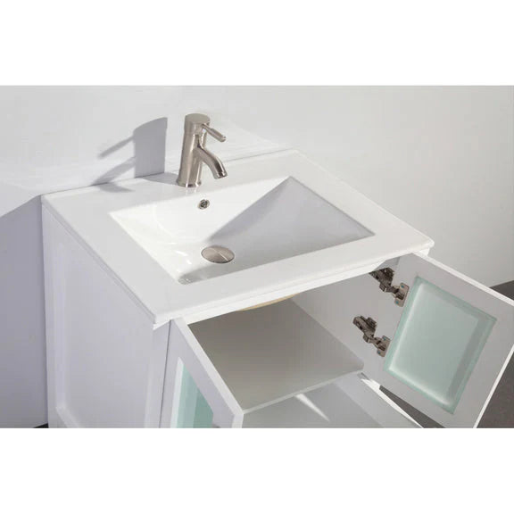 Westmount 30" Single Sink Bathroom Vanity Set with Sink and Mirror (Ceramic Top)