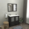 Vanity Art - Westmount 36" Single Sink Bathroom Vanity Set with Sink and Mirror (Ceramic Top)