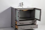 Vanity Art - Westmount 36" Single Sink Bathroom Vanity Set with Sink and Mirror (Ceramic Top)