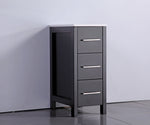 Vanity Art - Bristol 84" Double Vessel Sink Bathroom Vanity Set with Sinks and Mirrors - 1 Side Cabinet