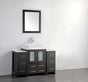 Vanity Art - Bristol 48" Single Vessel Sink Bathroom Vanity Set with Sink and Mirror - 2 Side Cabinets