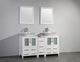 Vanity Art - Bristol 60" Double Vessel Sink Bathroom Vanity Set with Sink and Mirror