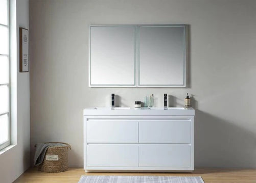 Vanity Art - Malibu 60" Freestanding Double Sink Bathroom Vanity