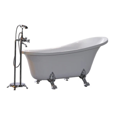 York 69" Acrylic Claw Foot Freestanding Bathtub