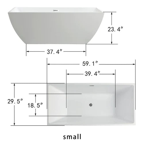 Adessa 59" Acrylic Freestanding Bathtub