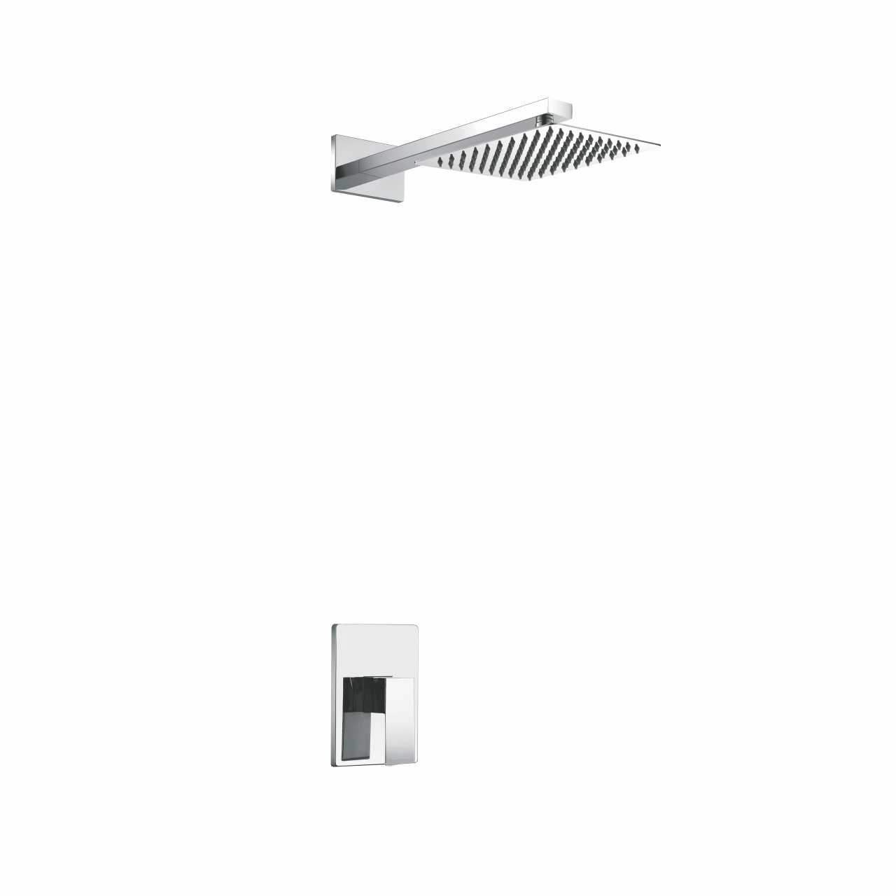Aqua Piazza Chrome Shower Set with 12ā³ Square Rain Shower