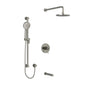 Riobel CS 3-Way Shower System with Hand Shower Rail, Shower Head, and Tub Spout