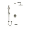 Riobel CS 3-Way Shower System with Hand Shower Rail, Shower Head, and Tub Spout