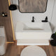 Aventino 32-36-40-inch flat-front floating single-sink vanity detail