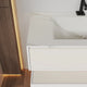 Aventino 32-36-40-inch flat-front floating single-sink vanity detail