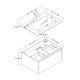 Aventino 32-36-40-inch flat-front floating single-sink vanity detail