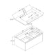 Aventino 32-36-40-inch flat-front floating single-sink vanity detail