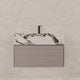 Aventino 32-40-inch calacatta black fluted floating single-sink vanity — sintered stone top