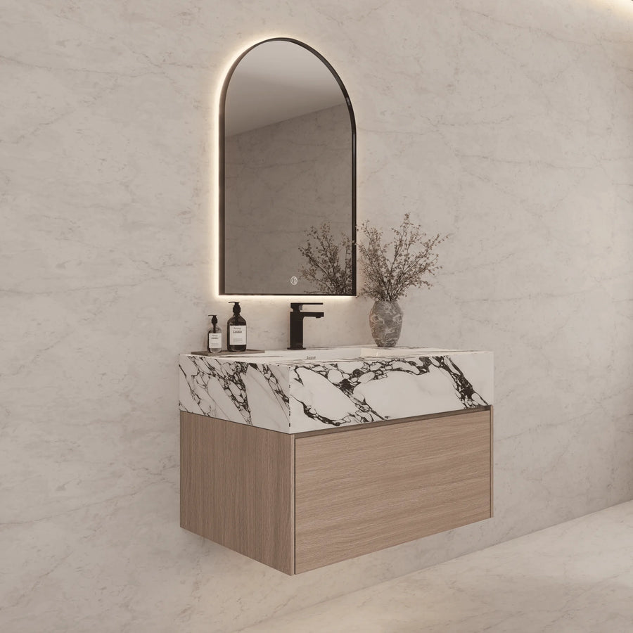 Aventino vanity in bathroom setting — dimensional context