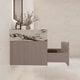 Aventino 32-40-inch calacatta black fluted floating single-sink vanity — sintered stone top