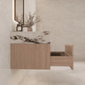 Aventino 32"/36"/40" Smoked Oak Fluted Floating Single-Sink Vanity with Sintered Stone Top