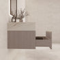 Aventino 32"/36"/40" White Grey Oak Fluted Floating Single-Sink Vanity with Sintered Stone Top