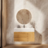 Aventino 32"/40" Oak Fluted Floating Single-Sink Vanity with Sintered Stone Top