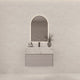 Aventino 32-40-inch ice grey fluted floating single-sink vanity — sintered stone top