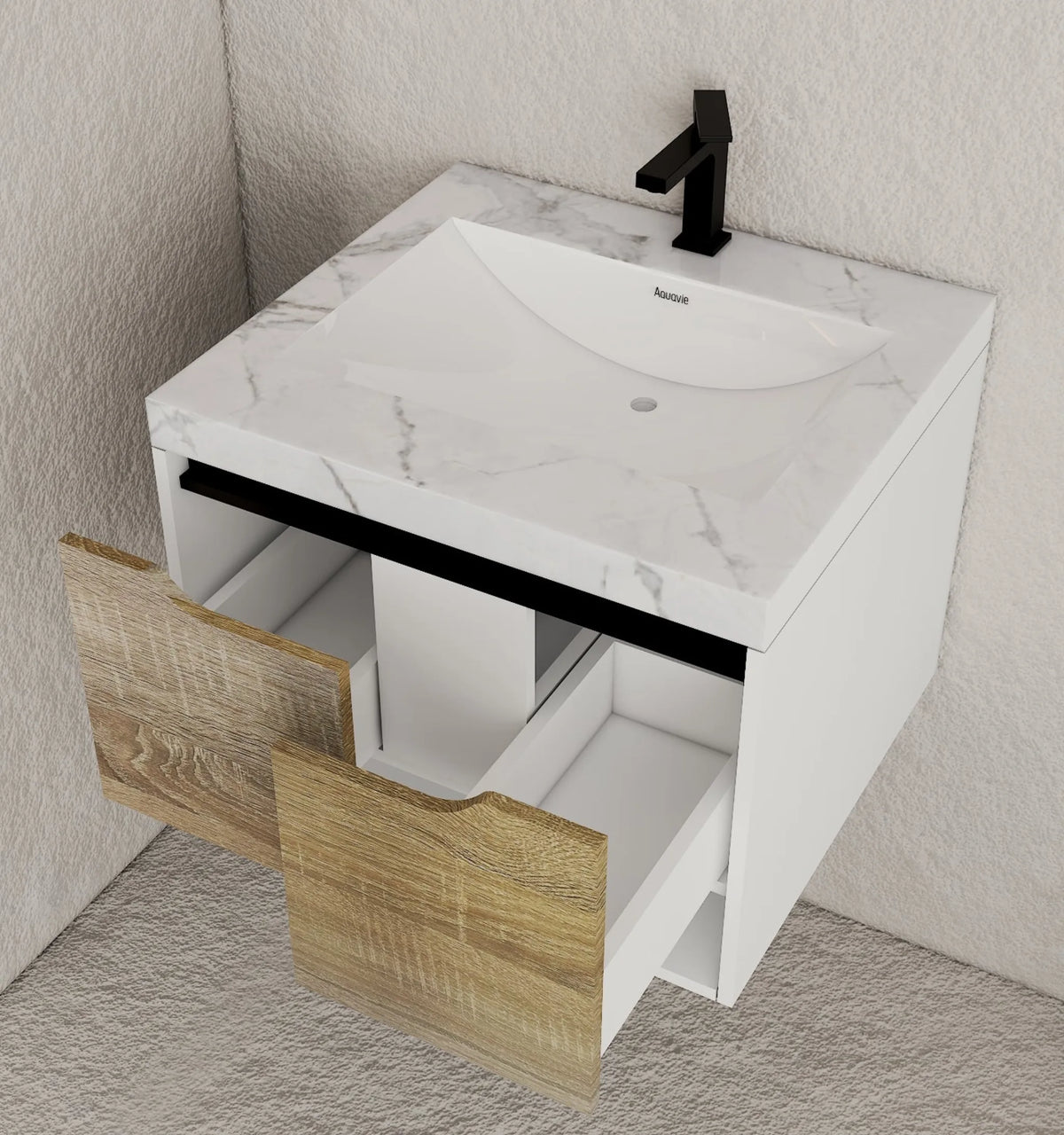 Aventino 32-inch 40 Lifestyle modern floating single-sink vanity — sintered stone top